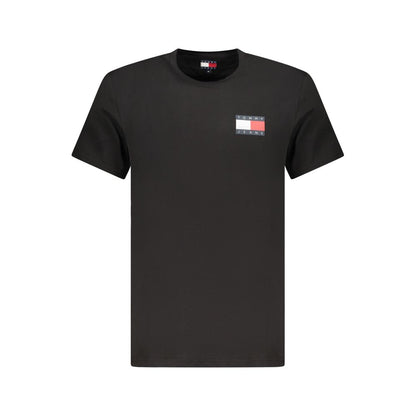 Black Cotton Men T-Shirt