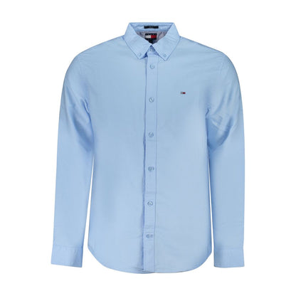 Blue Cotton Men Shirt