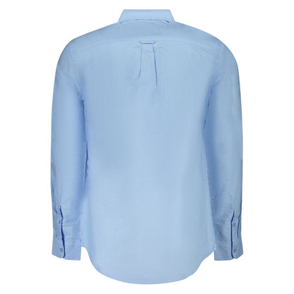 Blue Cotton Men Shirt
