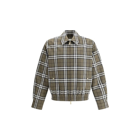 Check pattern wool Harrington Jacket