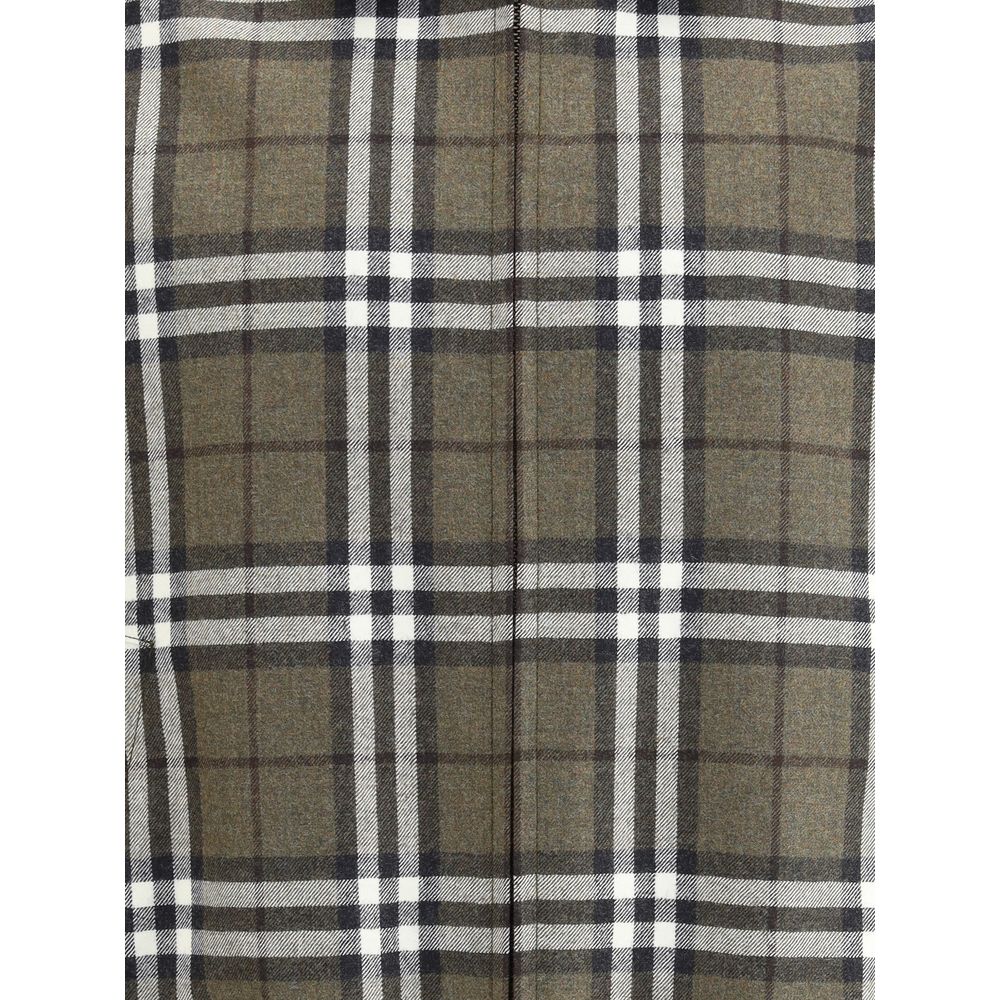Check pattern wool Harrington Jacket