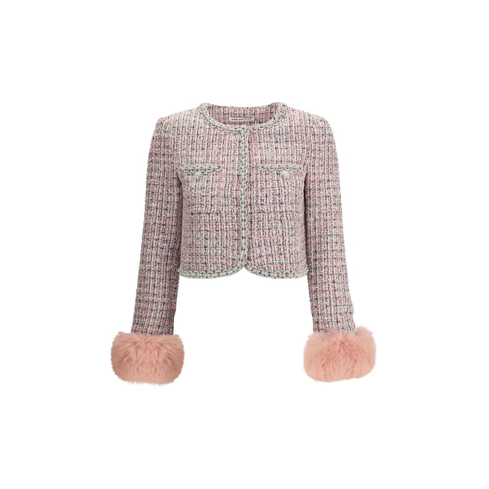 Bouclé fur cuffed Jacket