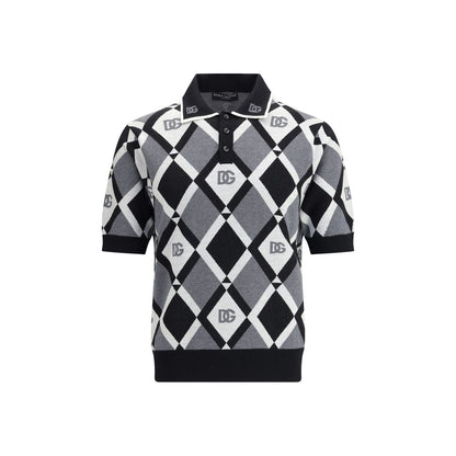 Diamond knit Polo Sweater