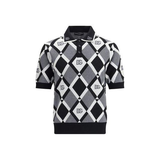 Diamond knit Polo Sweater