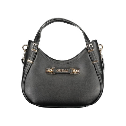 Black Polyethylene Women Handbag