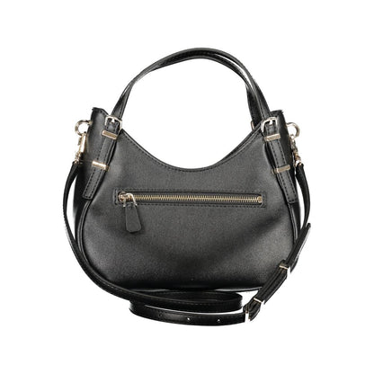 Black Polyethylene Women Handbag