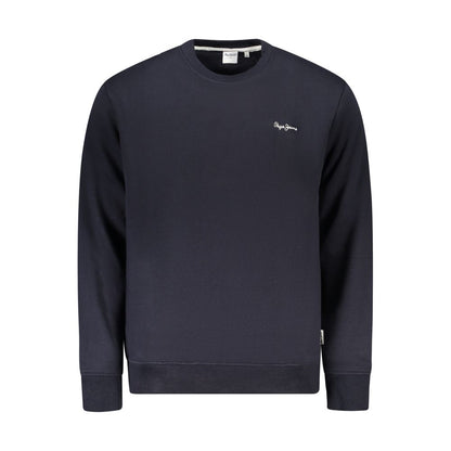 Blue Cotton Men Sweater