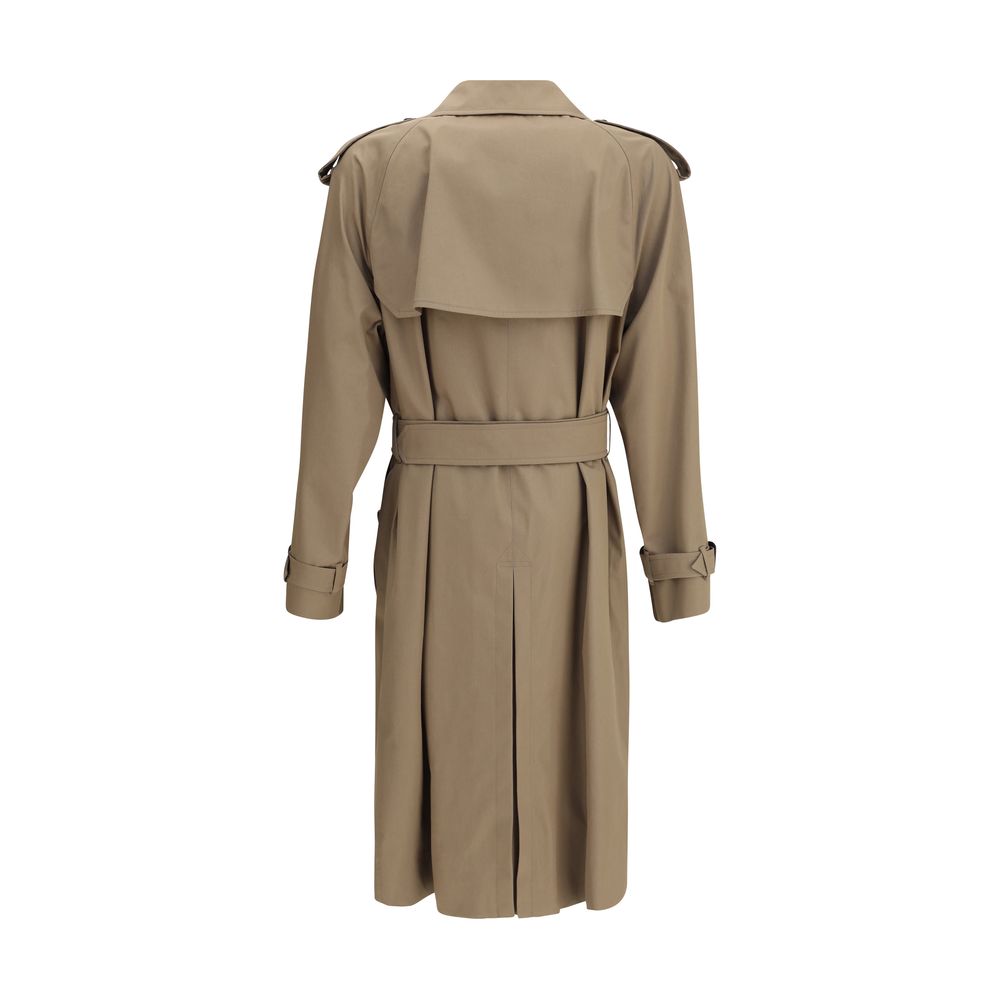 Long cotton gabardine Trench Coat