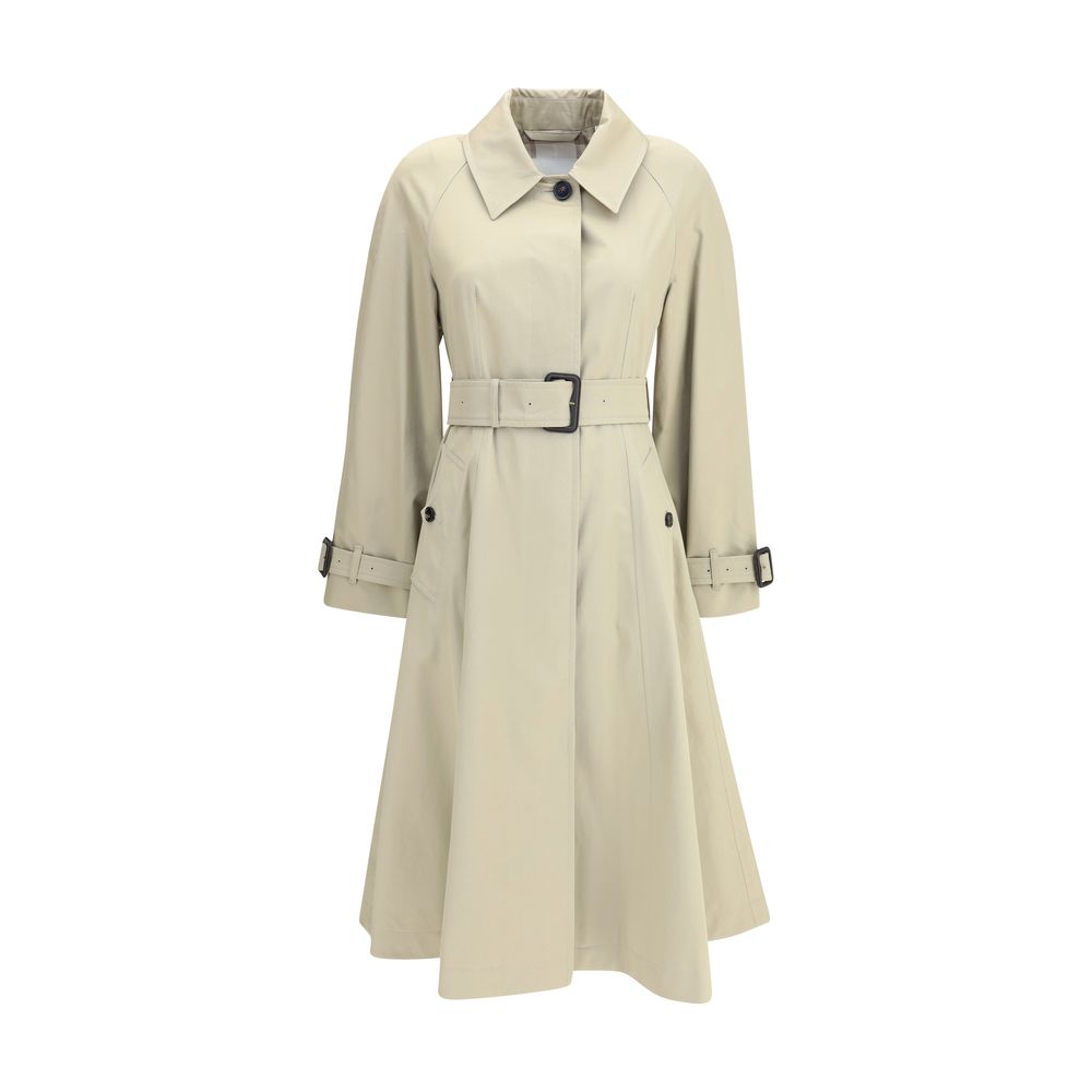Ellingham fit-and-flare long gabardine Trench Coat