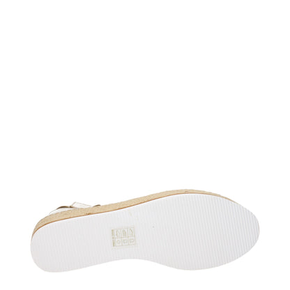 Gold Leather Wedges Sandals