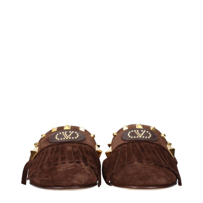 Brown Leather Slippers Sandals