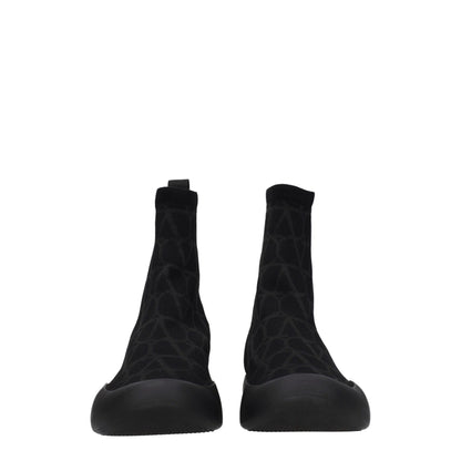 Black Fabric High Tops