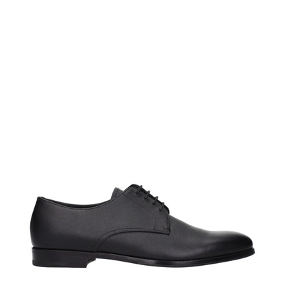 Black Leather Oxfords And Derbies