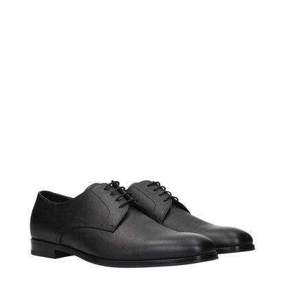 Black Leather Oxfords And Derbies