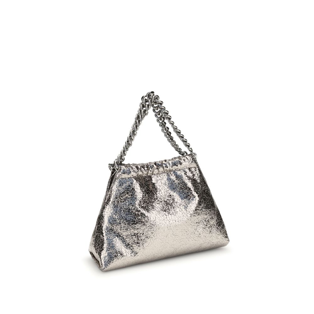 Metallic crackle-effect Falabella Shoulder Bag