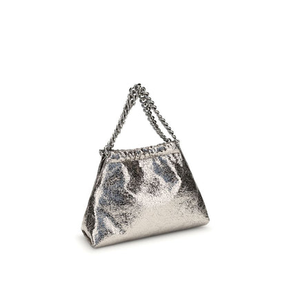 Metallic crackle-effect Falabella Shoulder Bag