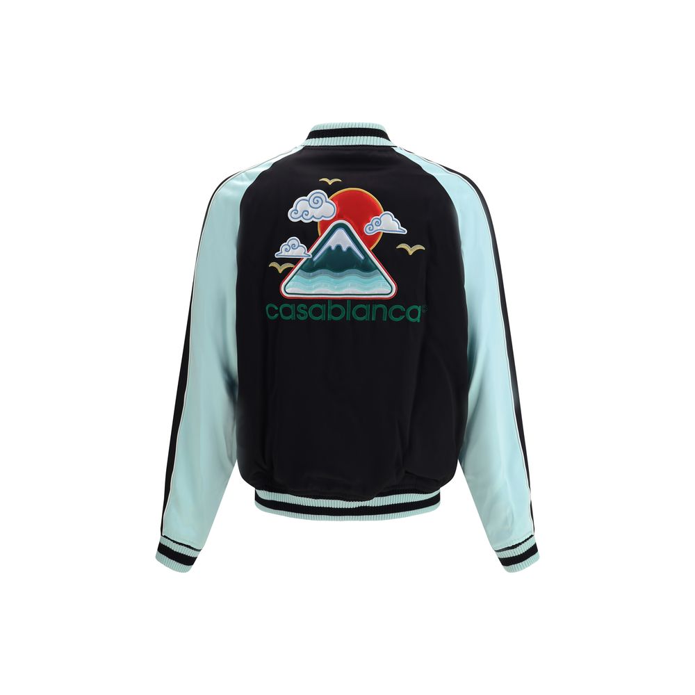 Two-tone satin bomber Jacket