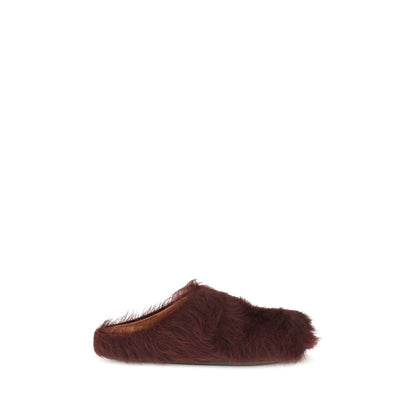 Long-haired calfskin Fussbett Mules