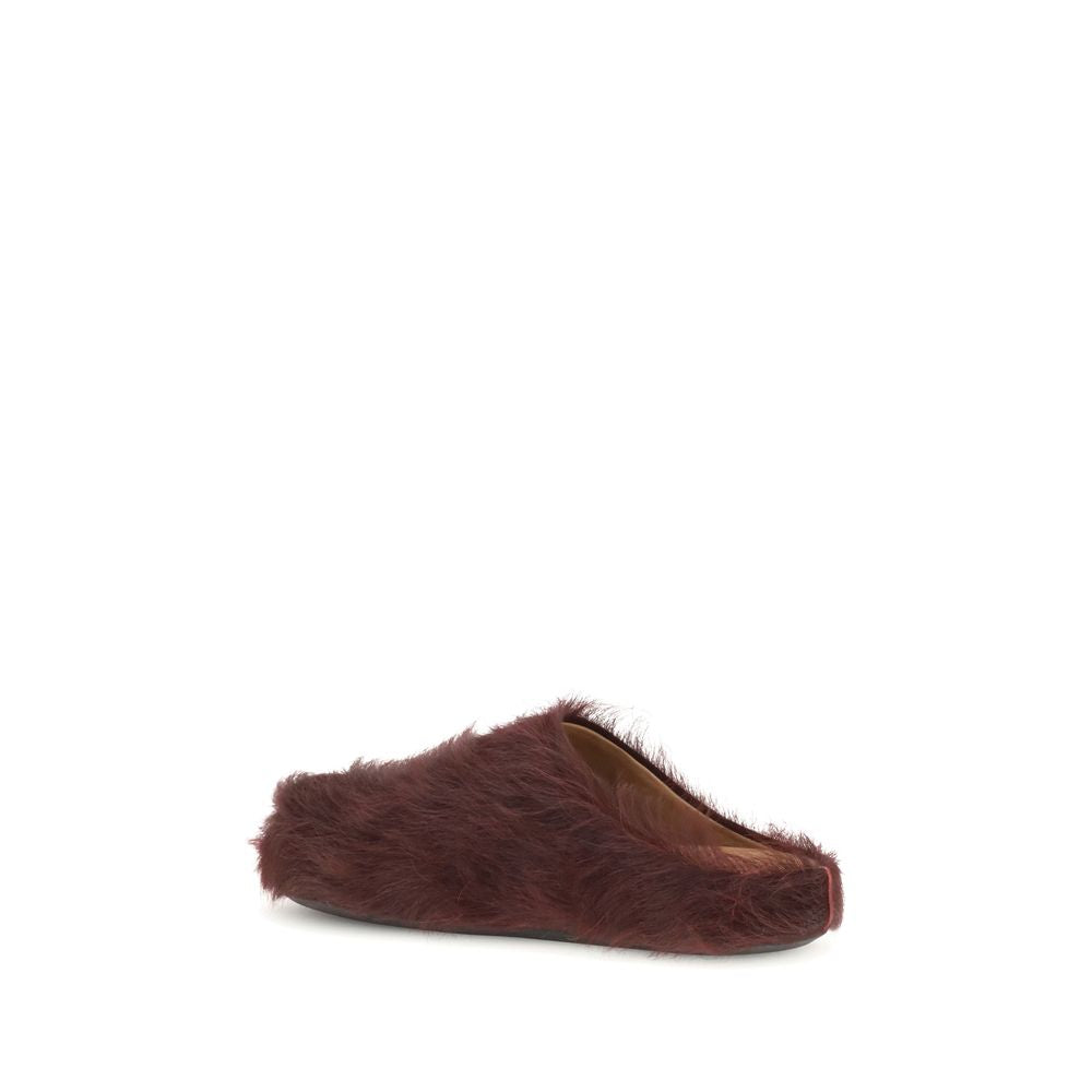Long-haired calfskin Fussbett Mules