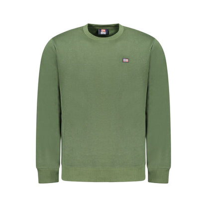 Green Cotton Men Sweater