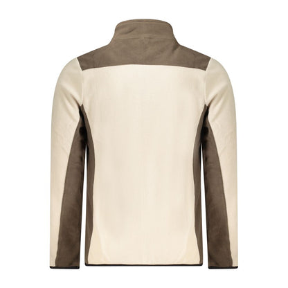 Beige Polyester Men Sweater