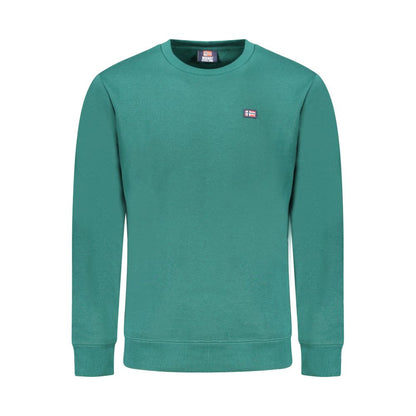 Green Cotton Men Sweater