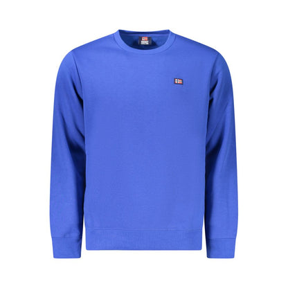 Blue Cotton Mens Sweater