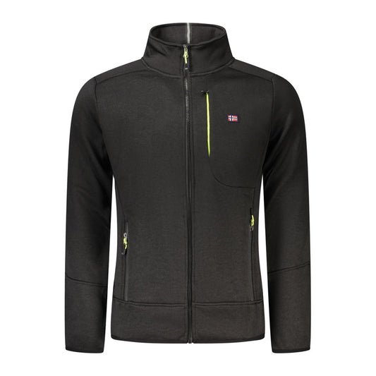 Black Polyester Men Sweater