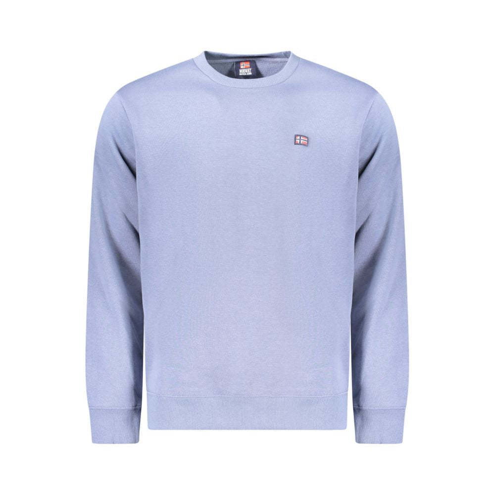 Blue Cotton Men Sweater