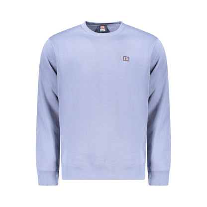 Blue Cotton Men Sweater