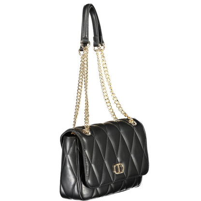 Black Polyethylene Women Handbag