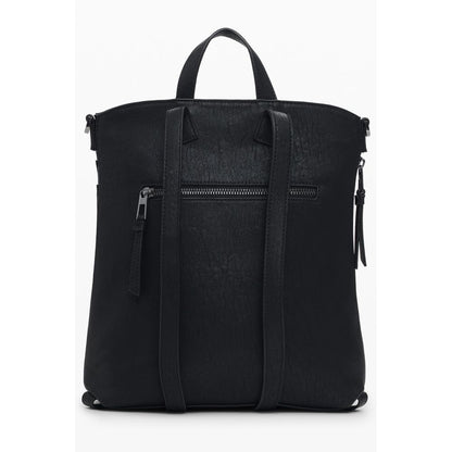 Black Polyethylene Women Backpack