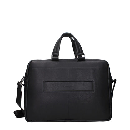 Black Leather Business And Laptop Bags