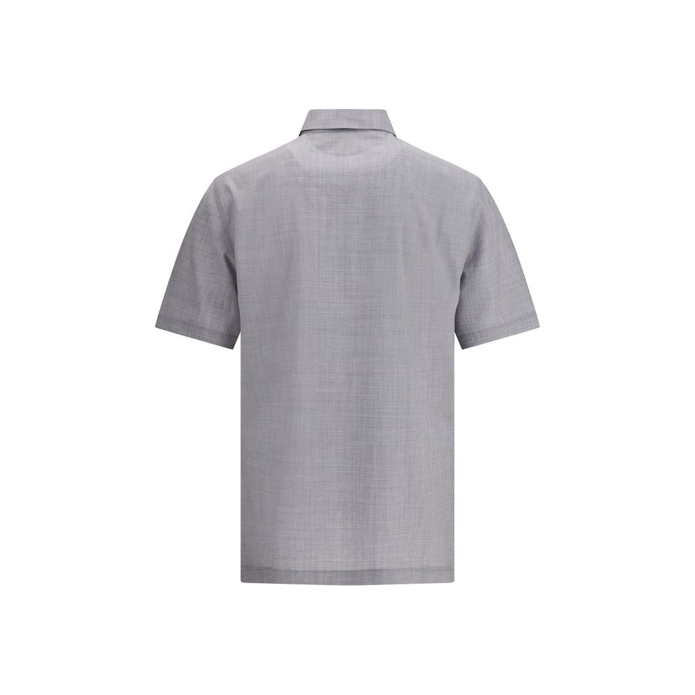 Virgin wool poplin polo Shirt