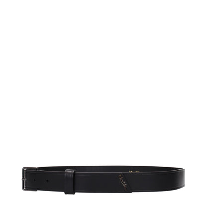 Black Leather Regular Belts