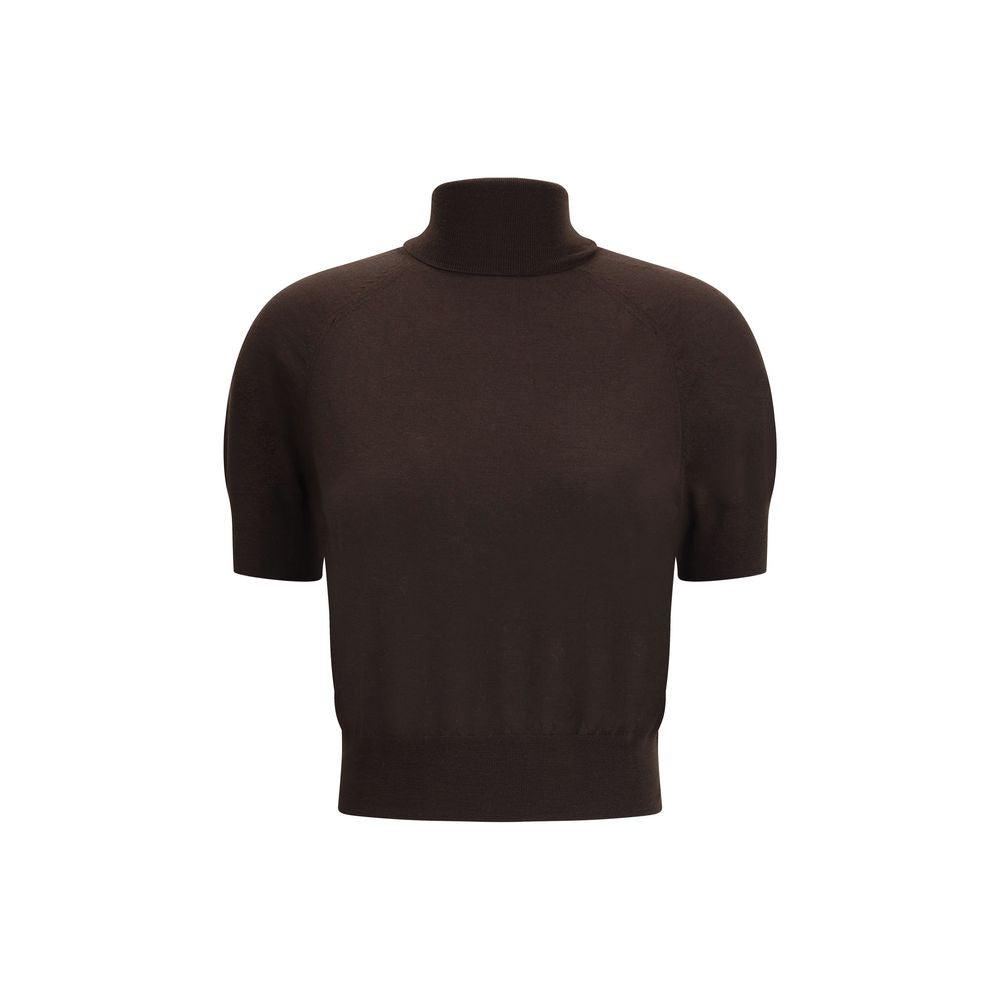 Short sleeve wool Sweater