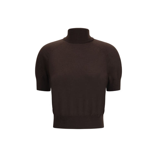Short sleeve wool Sweater