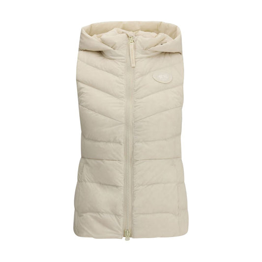 Sleeveless Jacket with a removable hood