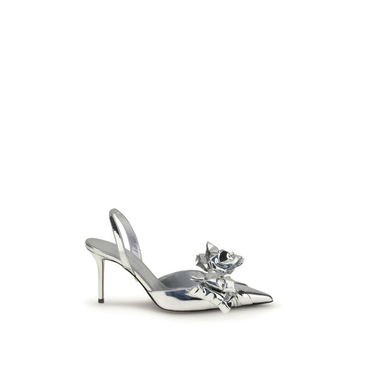 Cadeau Silver Wrapped Leather Pumps
