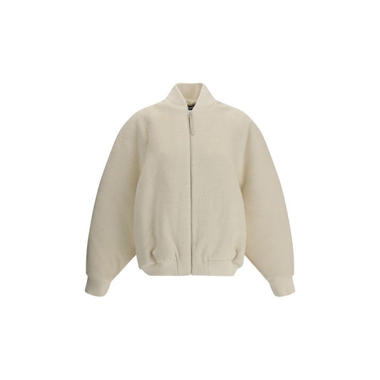The Le Blouson Pilu Jacket in white alpaca Wool