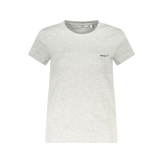 Gray Cotton Women T-Shirt