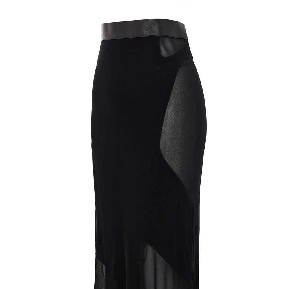 Black Viscose Skirt