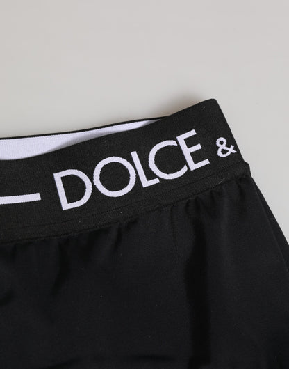 Black Nylon Logo Waistband Shorts Underwear