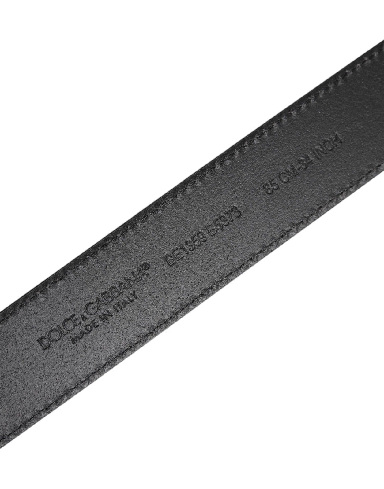 Black Calfskin Leather Gold Metal Buckle Belt