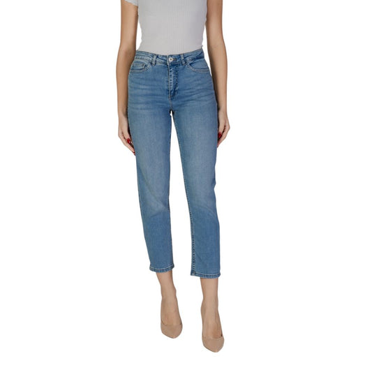 Light Blue Cotton Mom Jean