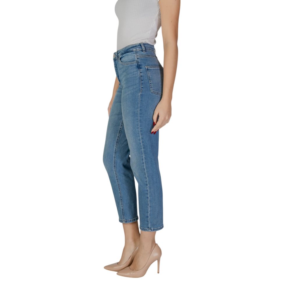 Light Blue Cotton Mom Jean