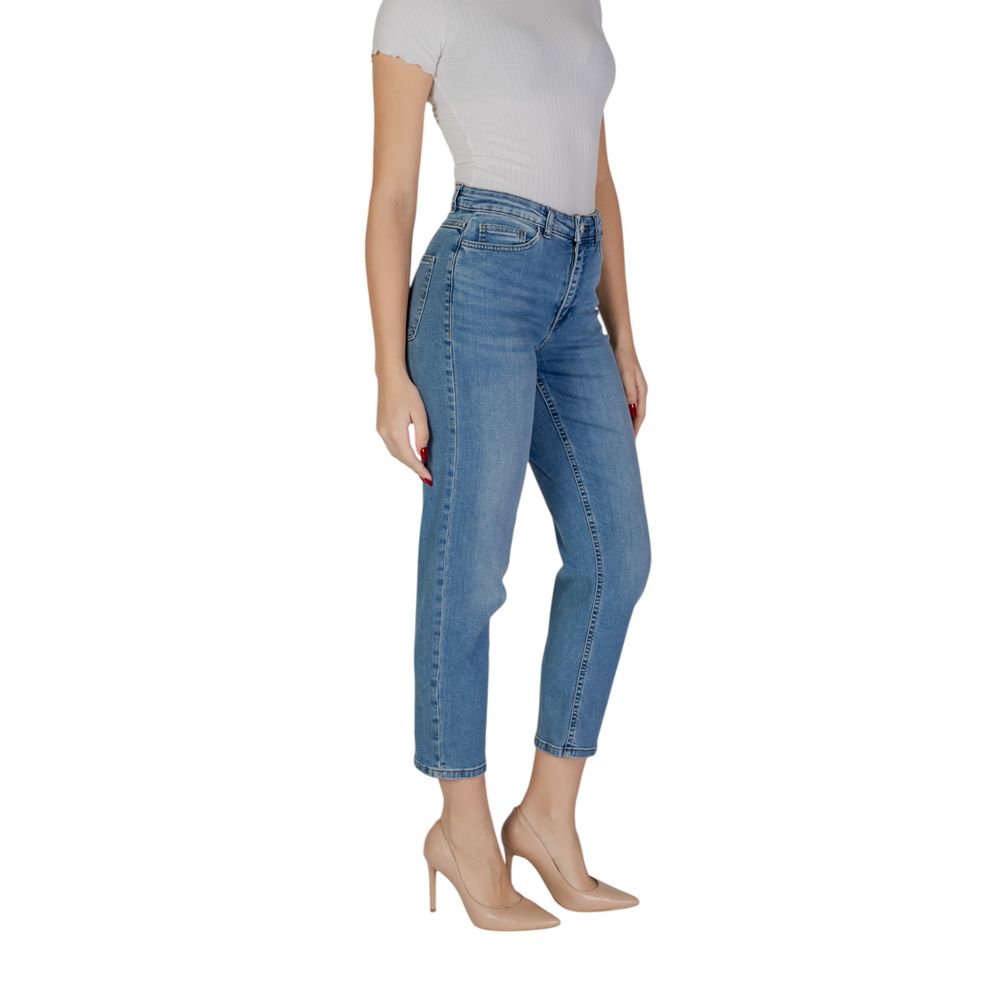 Light Blue Cotton Mom Jean
