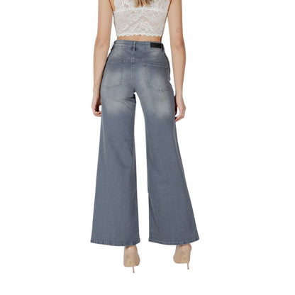 Gray Cotton Bootcut Jean