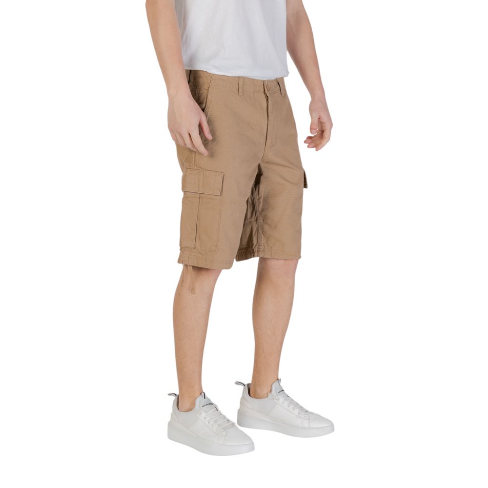 Beige Cotton Bermuda