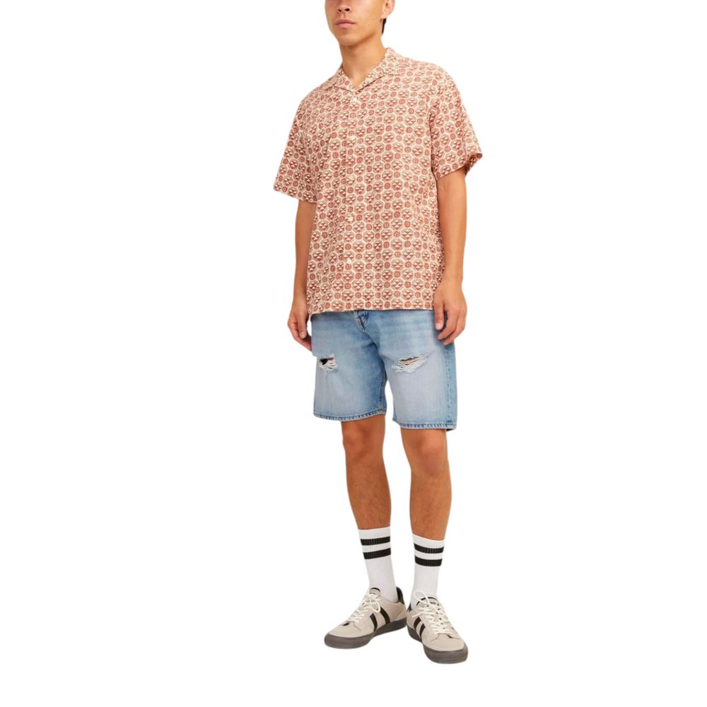 Light Blue Cotton Bermuda